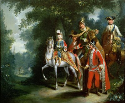 Joseph II, Emperor of Germany Learning to Ride at the Age of Six, 1748 by Johann Elias Ridinger or Riedinger